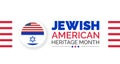 Jewish American Heritage Month background or banner design template