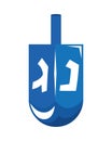 jewish blue dreidel Royalty Free Stock Photo