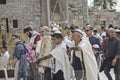 Jewish Boy Carrying the Torah at the Wailing Wall in the Old City of Jerusalem