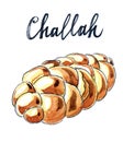 Jewish braided challah Royalty Free Stock Photo