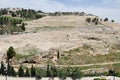 Jewish Cemetery in the Mount of Olives in Jerusalem. Kidron Valley Royalty Free Stock Photo