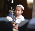 Jewish child celebrate Simchat Torah