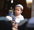 Jewish child celebrate Simchat Torah. Simchat Torah