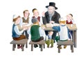 Jewish children with a rabbi Royalty Free Stock Photo
