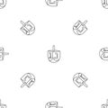 Jewish dreidel pattern seamless vector