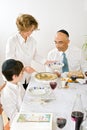 Jewish family celebrating passover Royalty Free Stock Photo