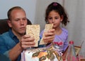 Jewish Family Celebrating Passover. Royalty Free Stock Photo