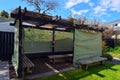 Jewish family Sukkah for the Jewish festival of Sukkot Royalty Free Stock Photo