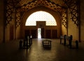 The interior of the Jewish funeral home.