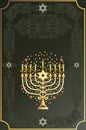 Hanukkah greeting card with menorah design