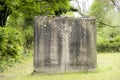 Jewish Gravestone, ancient jewish tombstone on cemetery in Schwabish Hall, Germany Royalty Free Stock Photo