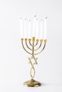 Jewish Hanukkah menorah isolated
