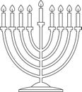 Jewish Hanukkah Menorah
