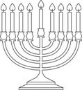 Jewish Hanukkah Menorah