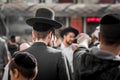 The Jewish Hasid in traditional clothes with long payos.