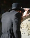 Jewish hasidic pray at Remah Synagogue