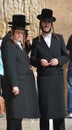 Jewish hasidic pray a the Western Wall Royalty Free Stock Photo