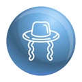 Jewish hat icon, outline style