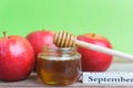 Jewish holiday, Apples Rosh Hashanah Royalty Free Stock Photo