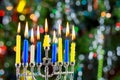 Jewish holiday hannukah symbols - menorah