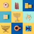 Jewish holiday Hanukkah banner design Royalty Free Stock Photo