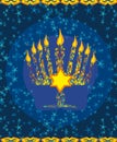 Jewish holiday hanukkah card Royalty Free Stock Photo
