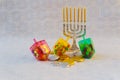 Jewish holiday hanukkah celebration tallit vintage menorah Royalty Free Stock Photo