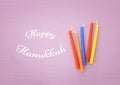 jewish holiday Hanukkah image background with traditional menorah candles Royalty Free Stock Photo