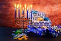 Jewish holiday Hanukkah Star of David menorah