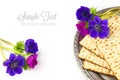 Jewish holiday passover matzo on white background Royalty Free Stock Photo