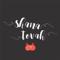 Jewish holiday rosh hashanah greeting card. happy new year in hebrew Royalty Free Stock Photo