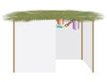 Jewish holiday Sukkah with paper decorations