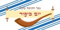 Jewish holiday, Yom Kippur, scroll, shofar, tallit