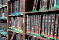 Jewish holy books in synagogue in Hebron Royalty Free Stock Photo