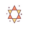 Jewish icon design vector