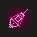 Jewish incense neon style icon. Simple thin line, outline of judaism icons for ui and ux, website or mobile application
