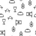 Jewish Israel Religion Vector Seamless Pattern