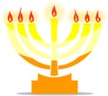 Jewish Lamp Menora With Lights