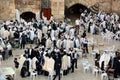 Jewish man celebrate Simchat Torah