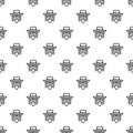 Jewish man face pattern seamless vector