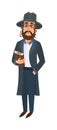 Jewish man illustration. Royalty Free Stock Photo