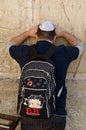 Jewish man praying in Jerusalem Royalty Free Stock Photo