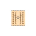 Jewish Matzah or matzo vector icon symbol isolated on white background