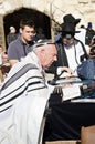 Jewish men praying Royalty Free Stock Photo