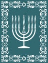 Jewish menorah design , vector illustration