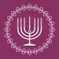 Jewish menorah holiday vector background Royalty Free Stock Photo