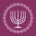 Jewish menorah holiday vector background