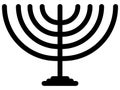 Jewish Menorah Icon Royalty Free Stock Photo