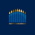 Jewish menorah simple vector icon. hanuka candles symbol