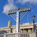 Jewish menorah in Trafalgar Square